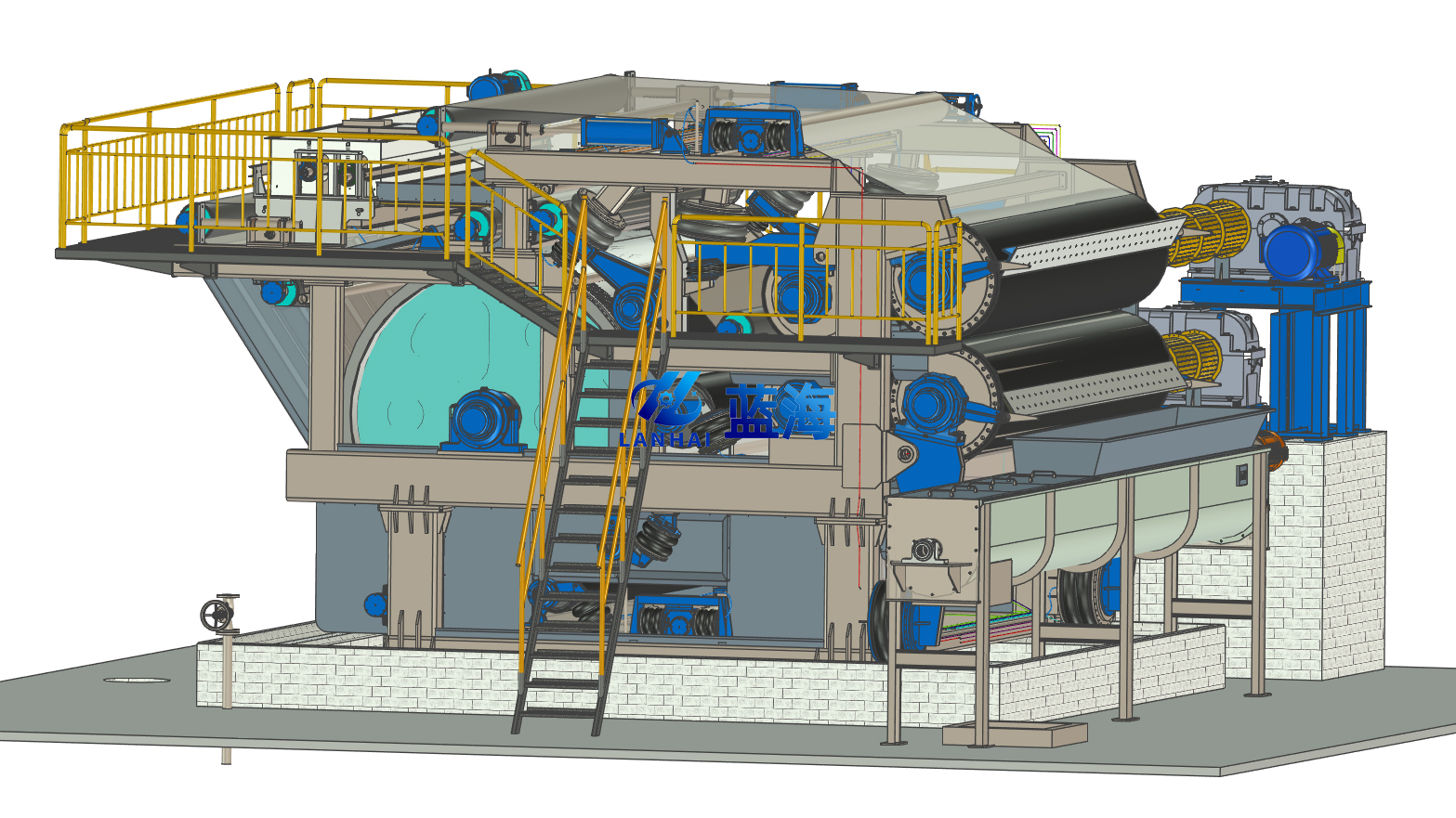 雙網(wǎng)轉(zhuǎn)鼓對(duì)輥強(qiáng)壓脫水裝置介紹及工作原理