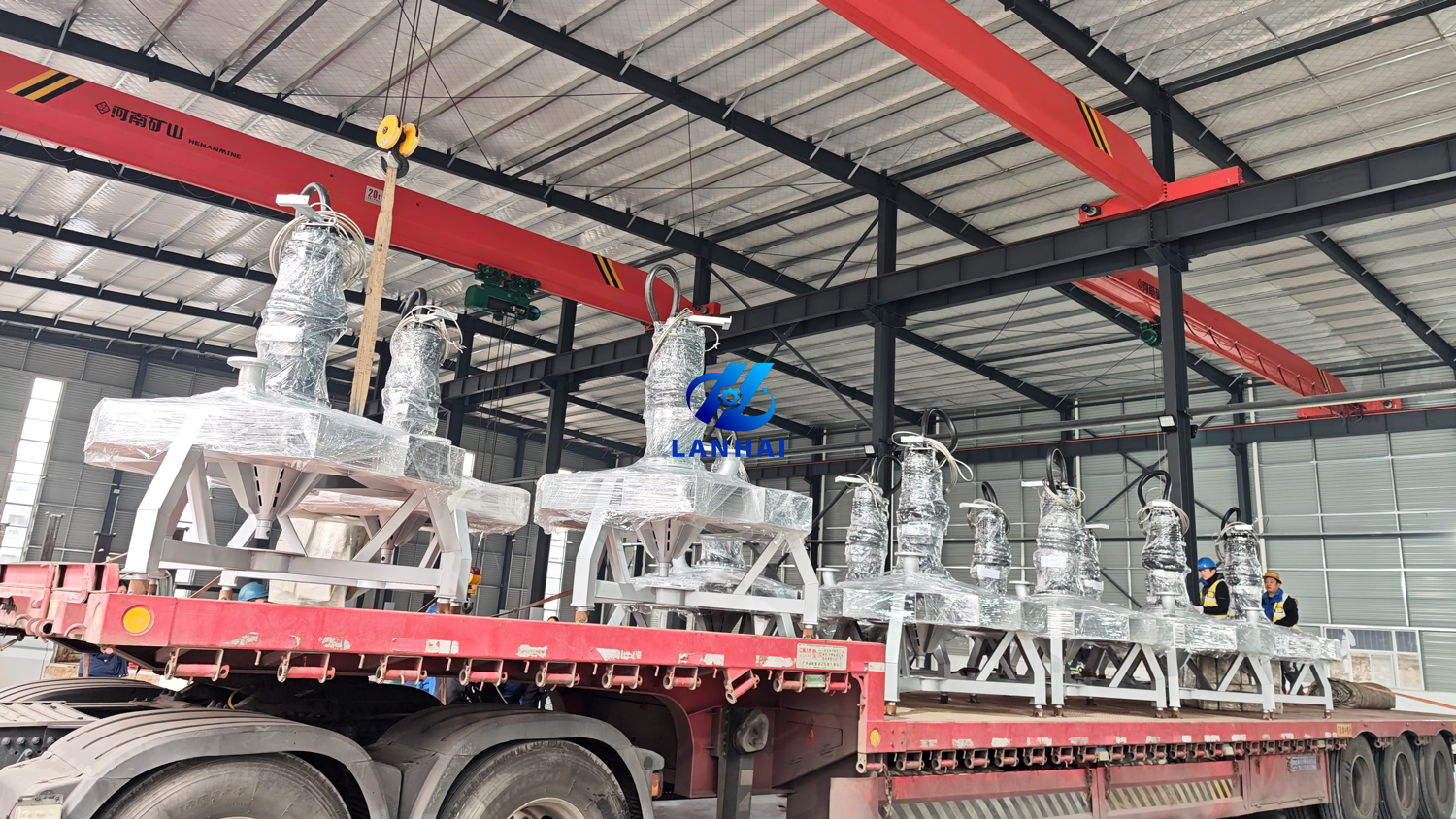 12 臺(tái) LH-QB5.5 潛水?dāng)嚢杵貧鈾C(jī)發(fā)貨！潛水曝氣機(jī)工作原理介紹